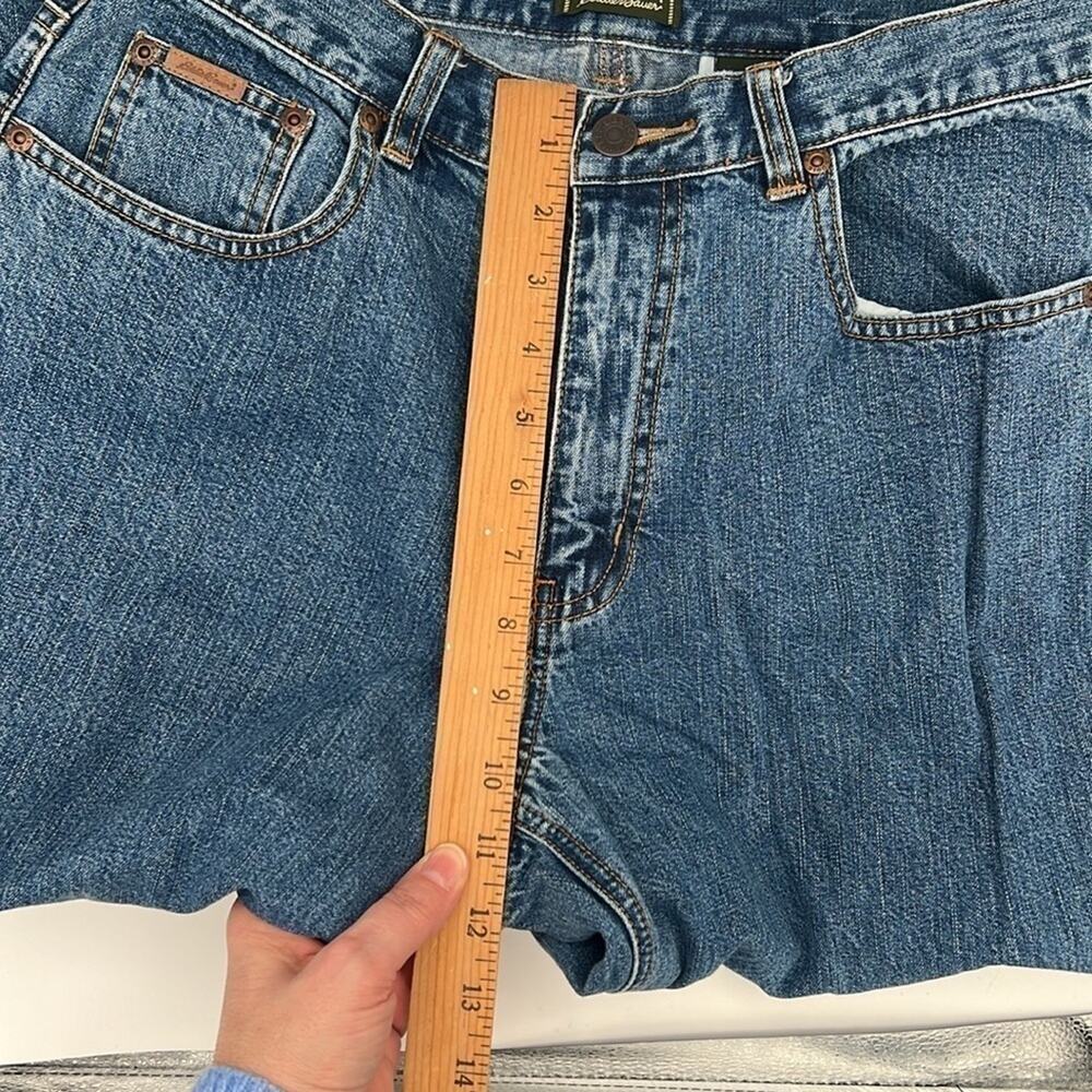 Eddie Bauer Capri blue jeans cotton denim straight leg pants size 10 - Picture 4 of 11